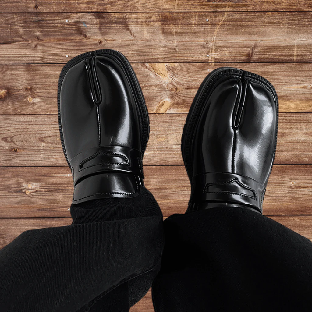 Chaussures homme élégantes à bout fendu semelle épaisse - Image 3