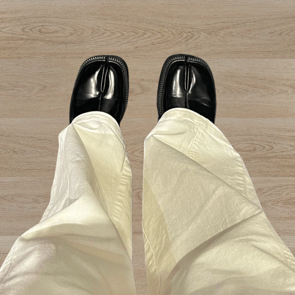 Chaussures homme élégantes à bout fendu semelle épaisse - Image 5