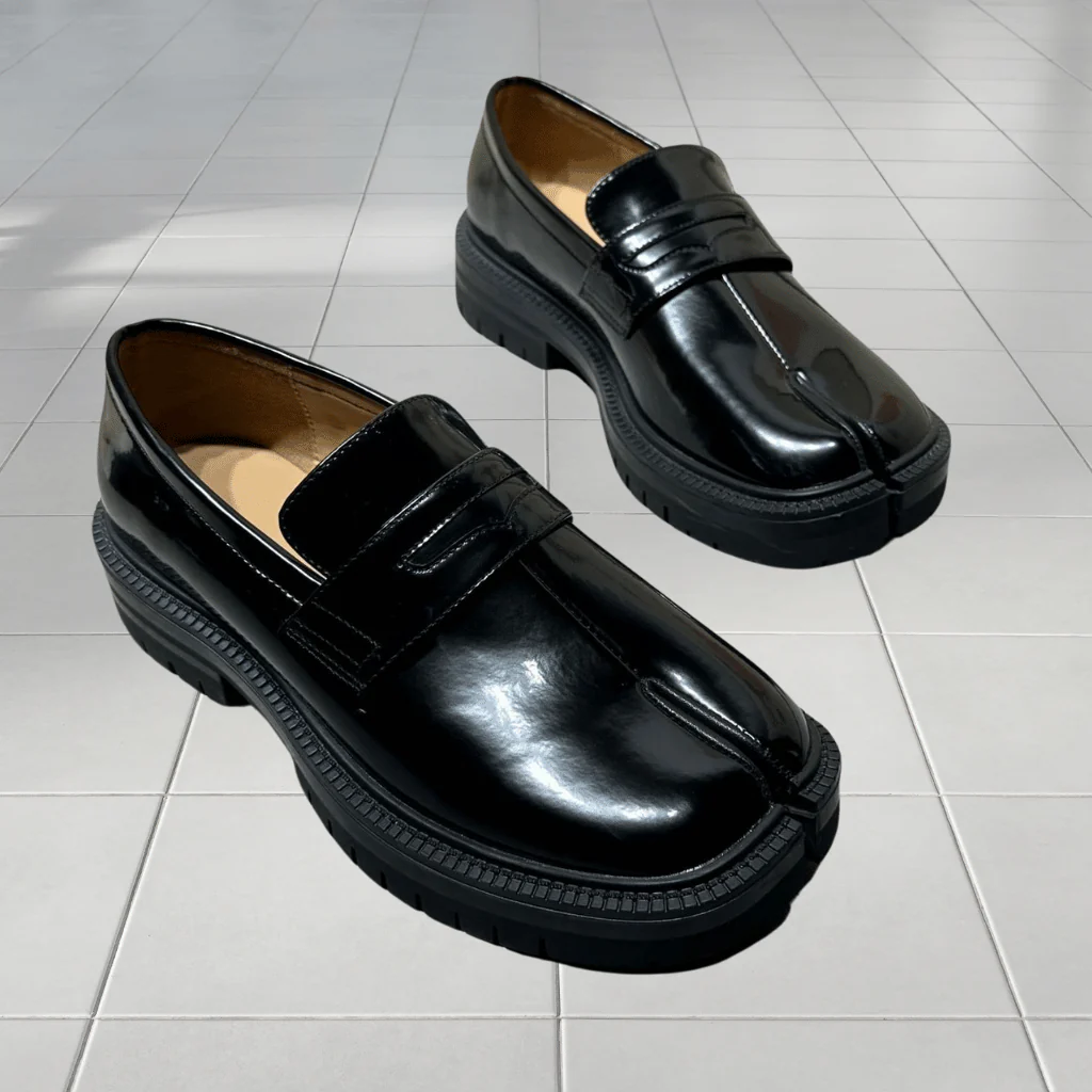 Chaussures homme élégantes à bout fendu semelle épaisse - Image 8