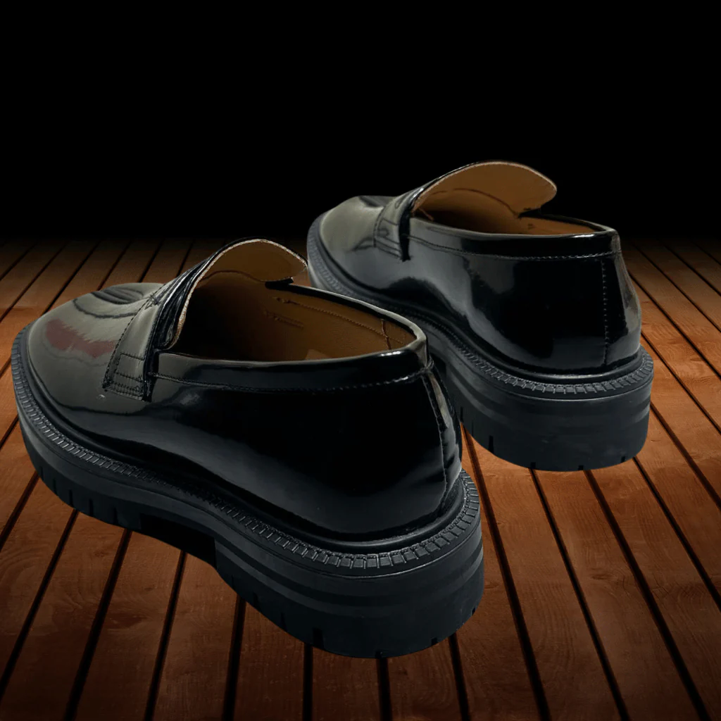 Chaussures homme élégantes à bout fendu semelle épaisse - Image 9