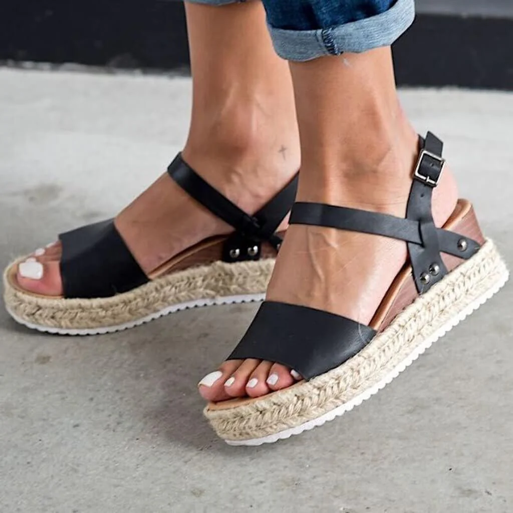 Elysia - Sandales compensées élégantes avec plateforme espadrille 5 cm - Image 8