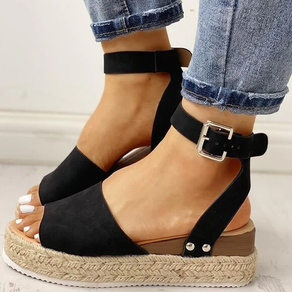 Elysia - Sandales compensées élégantes avec plateforme espadrille 5 cm - Image 9