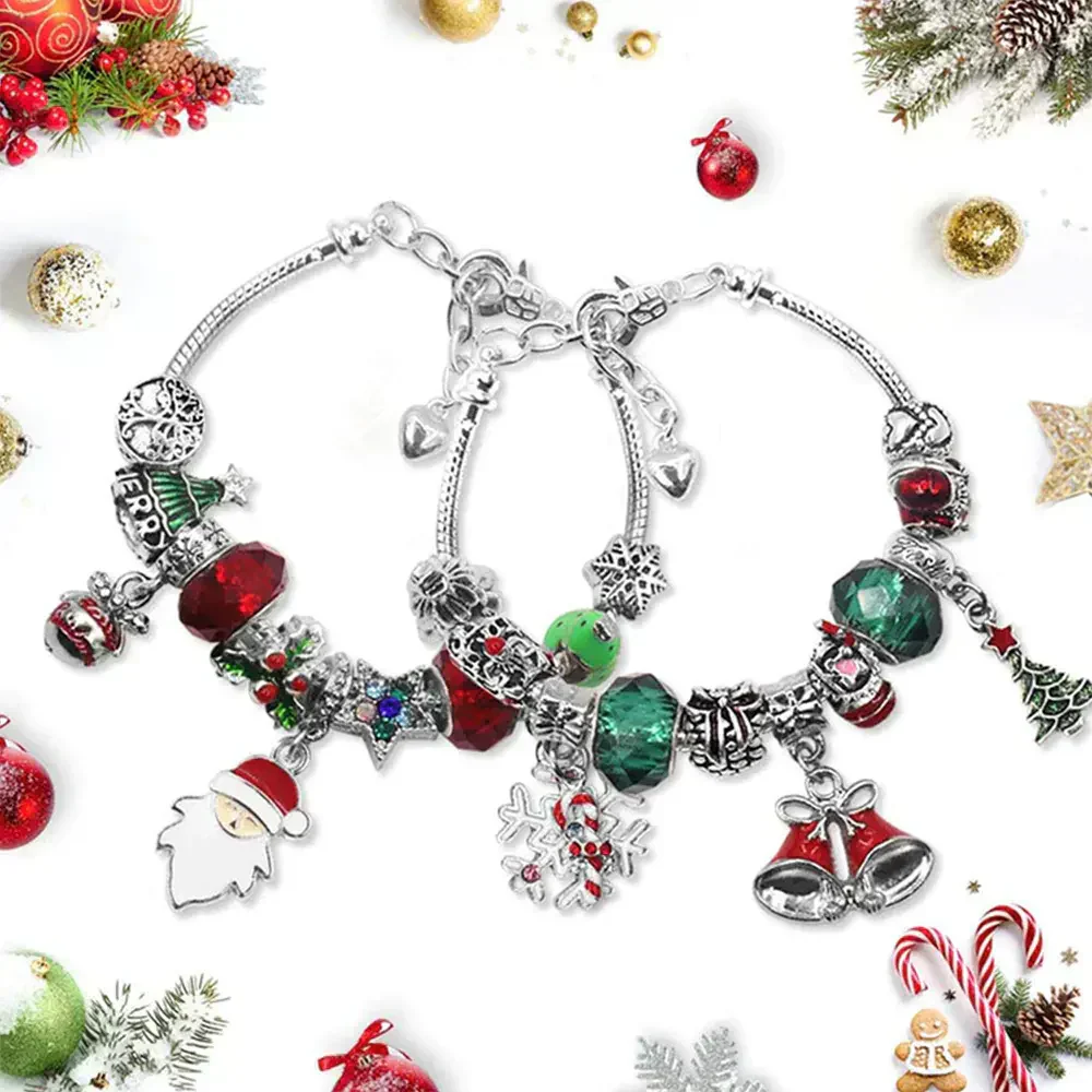 Ensemble de bracelets calendrier de Noël avec 24 breloques - Image 5