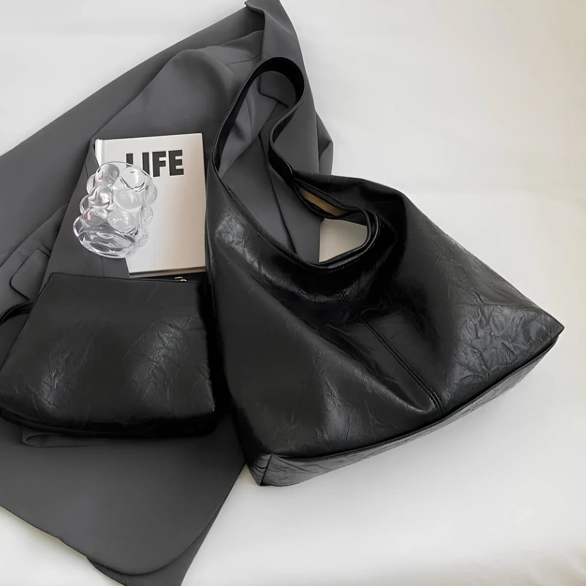 Grand sac Juliette en cuir PU souple - Image 6