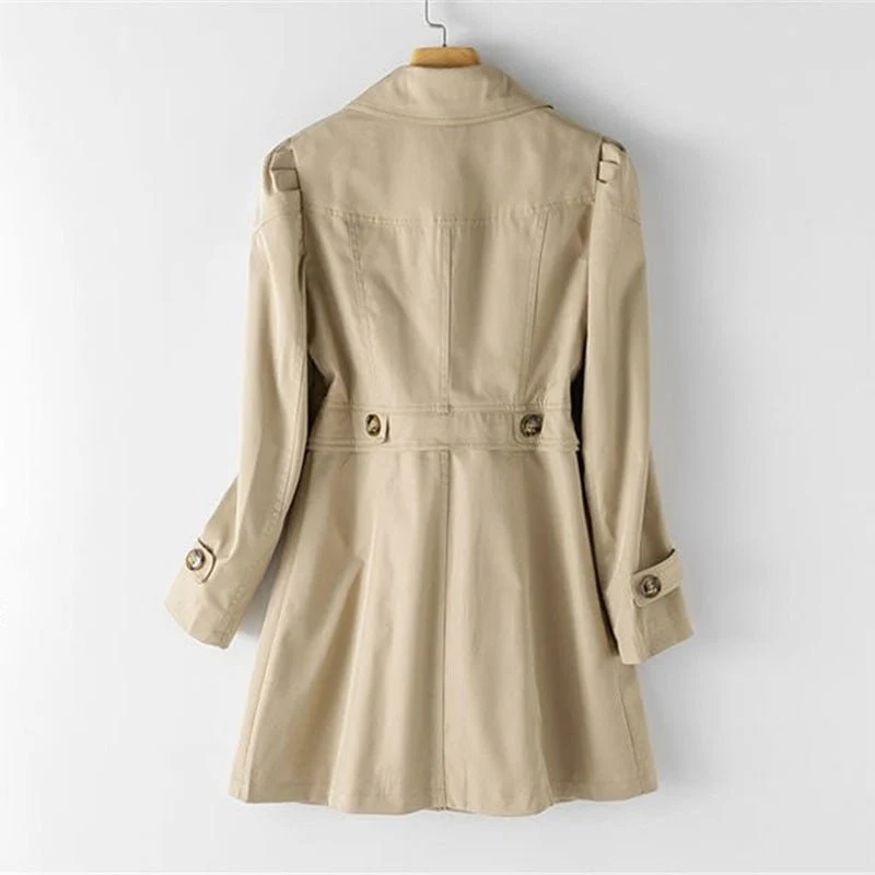 Lainey - Trench-coat femme ceinturé, col rabattu, poches pratiques - Image 5