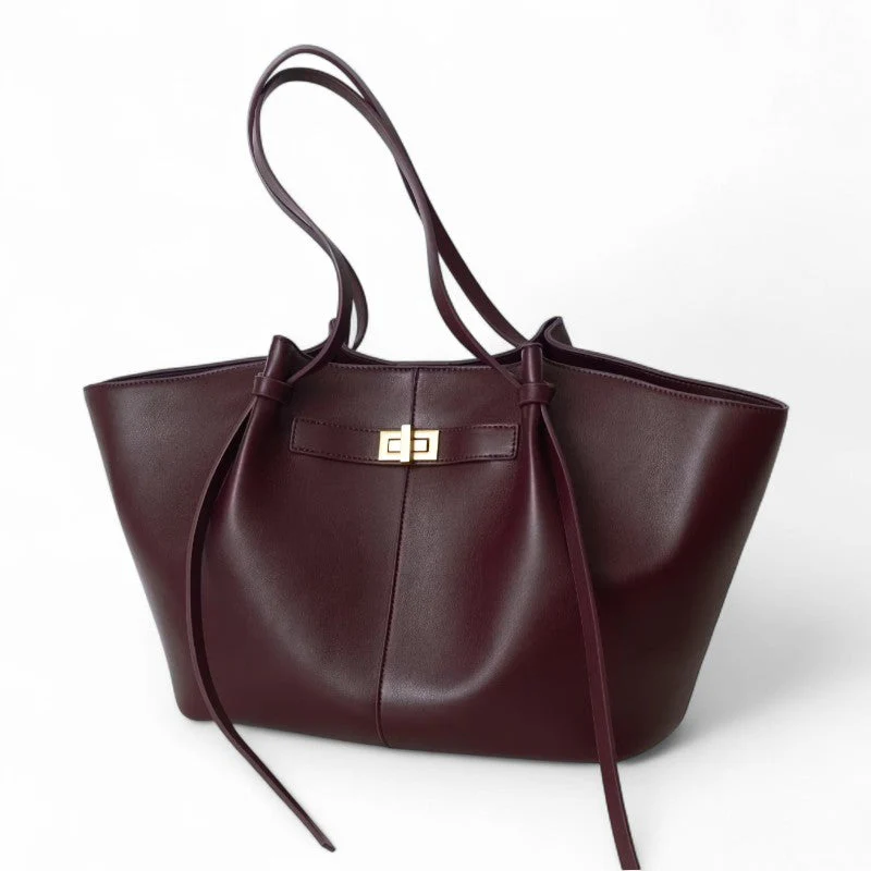 Grand sac à main Lyra en cuir PU noir - Image 10