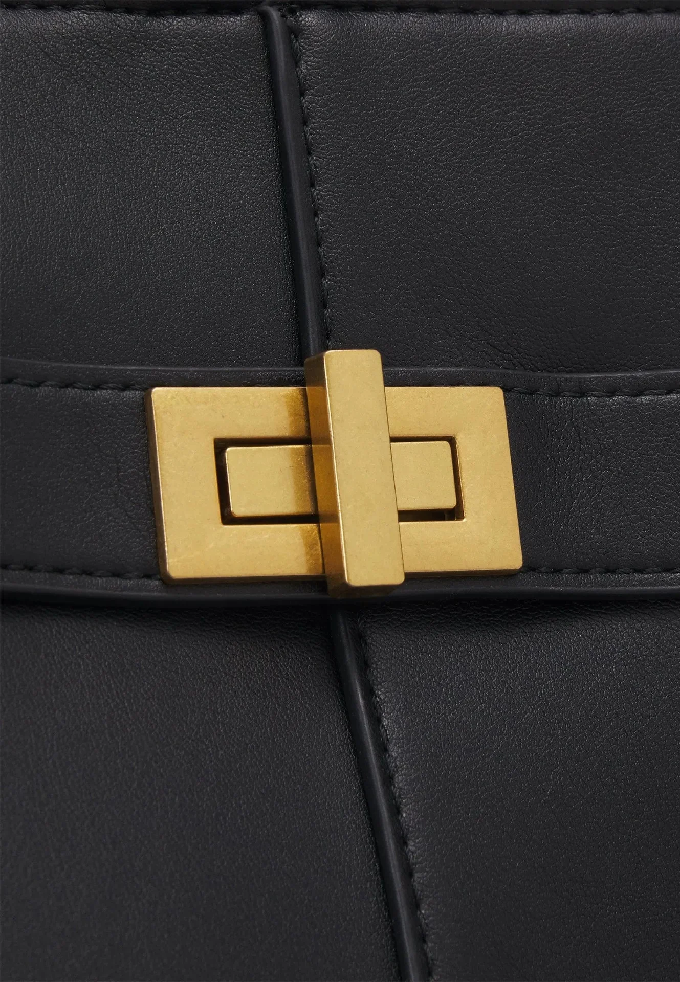 Grand sac à main Lyra en cuir PU noir - Image 4