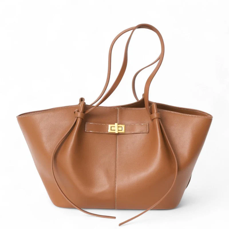 Grand sac à main Lyra en cuir PU noir - Image 8